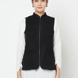 Fabindia Black Regular Fit Jacket-picture-32