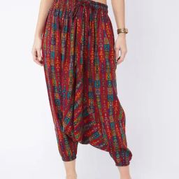 Inweave Red & Blue Printed Harem Pants-image-17