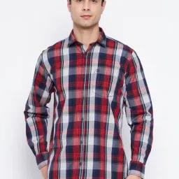 Duke Red Slim Fit Check Shirt-image-4