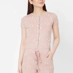 Sweet Dreams Blush Pink Printed Playsuit-picture-13