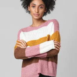 Only Multicolor Striped Pullover-23
