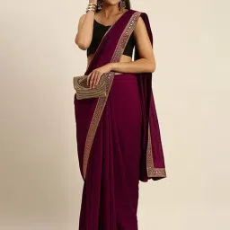 Mohey Purple Silk Woven Saree With Unstitched Blouse-image-44