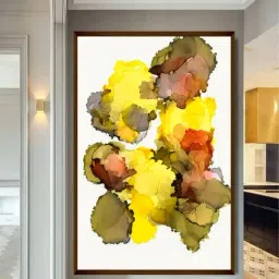 The Art House Abstract Multicolor Canvas Painting-31