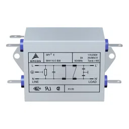Epcos B84115E Series Flange Mount EMC Filter 1 Phase 10 Amp Current Rating 250 V AC/DC 159 mm Length, B84115E0000B110-3