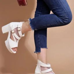 Shoetopia Kids White Ankle Strap Sandals-image-91