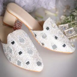 Glam Story Women's Masakali White Mule Shoes-image-95