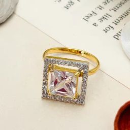 Abdesigns Gold-Tone Plated Exquisite American Diamond Statement Rings-image-65