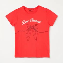 Fame Forever By Lifestyle Girls Coral Cotton Printed T-shirt-image-64