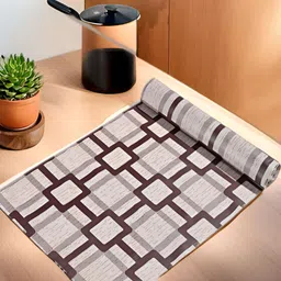 Aura Grey & Brown Printed Water Resistant Anti-Slip Shelf Liner Organiser-image-88