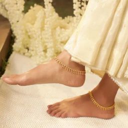 Rubans Gold-Tone Plated Anklets for Women-picture-28