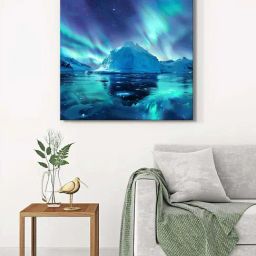 999Store Teal Canvas Wrapped Painting-image-56