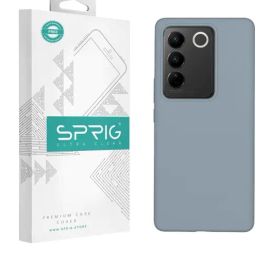 Sprig Liquid Silicone Back Cover for Vivo V27 5G (Grey)-image-87