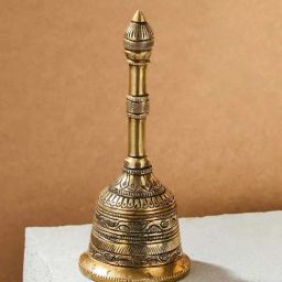 Fabindia Home Gold Brass Antique Mehnoor Bell-32