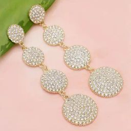 Sohi Gold Plated Party Designer Stone Dangler Earrings-image-79