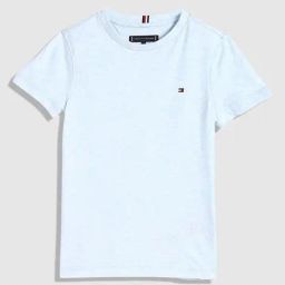 TOMMY HILFIGER Boys Breezy Blue Heather Cotton Solid T-Shirt-picture-31