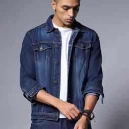 High Star Dark Blue Regular Fit Denim Jacket-image-57