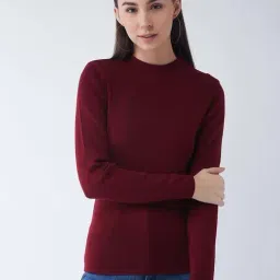 RVK Maroon Slim Fit Sweater-image-18