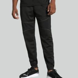Puma Black Regular Fit Printed Sports Trackpants-image-76