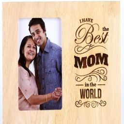 FNP Multicolor MDF Printed Best Mom In The World Wooden Photoframe-15