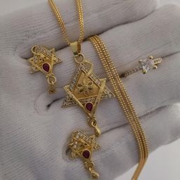 niva fashion Gold-Plated Floral Pendants with Chains-image-15