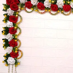 Nutts Red & White Velvet-Rose Bandhanwar Festive Decor-picture-40