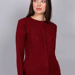 YOUTH ROBE Women Woollen Cardigan-image-99