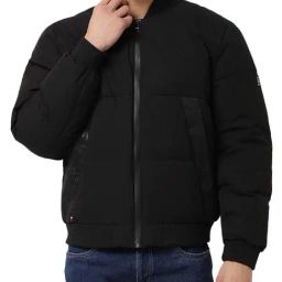 Tommy Hilfiger Black Regular Fit Puffer Jacket-image-40