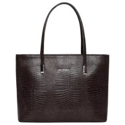 Lino Perros Brown Textured Large Tote Handbag-31