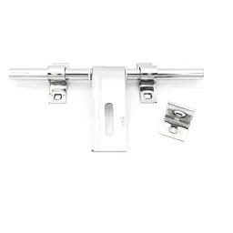 Legal L-452 2 PCS-14MMX3 ALDROP side 2 line SS Matt & Glossy 14x250 mm Latching Draw Hasp (Set of 2) image 2