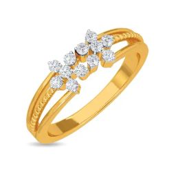 Kisna Diamond & Gold Jewellery Talima 14k (585) Diamond & Gold Ring For Women-picture-46