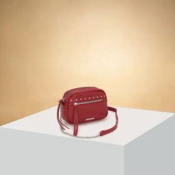 Forever Glam by Pantaloons Red Textured Medium Sling Handbag-30