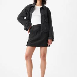 GAP Black Tencel Solid Skirt-image-20