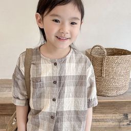 LULU & SKY Girls Relaxed Fit Tartan Checks Checked Casual Shirt-picture-9