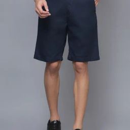 Cantabil Navy Cotton Regular Fit Bermuda Shorts-picture-27