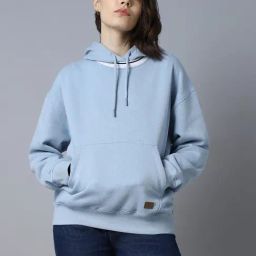 High Star Blue Cotton Regular Fit Hoodie-picture-23