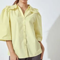 The Label Life Yellow Poplin Shirt-image-26