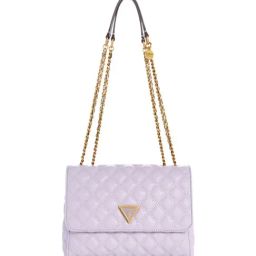 GUESS Lavender GIULLY Quilted Medium Shoulder Bag-30