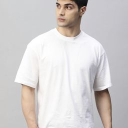 PRONK Men Drop-Shoulder Sleeves Raw Edge T-shirt-image-98