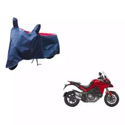 Auto Pearl Waterproof Two Wheeler Cover For Ducati Multistrada 1260 (Red & Blue)-image-97