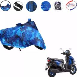 Auto Pearl Polyester Waterproof Two Wheeler Cover for Yamaha RayZR 125 Fi,(Ocean Blue)-image-99