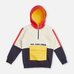 Pepe Jeans Kids Navy & White Color Block Full Sleeves Sweatshirt-picture-19