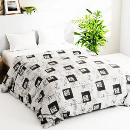 Bianca Victoria- Winter Grey Cotton Geometric Double Comforter-34