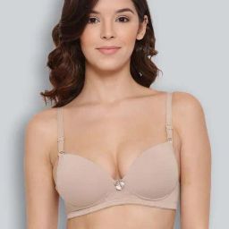 Lyra Tan Cotton Seamless Bra-image-31