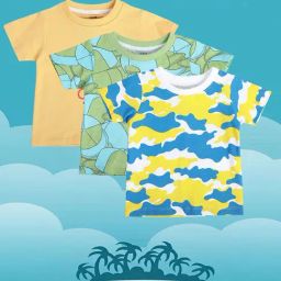 MINIKLUB Kids Multicolor Printed T-Shirt (Pack Of 3)-image-99
