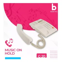 Beetel Landline Phone Corded LCD Display Warm Grey, G20 image 3