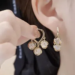 DIVASTRI Teardrop Shaped Hoop Earrings-21