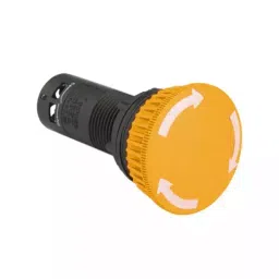 ESBEE Mushroom Head Push-Turn Actuator Contact 5 - 2 NC Yellow Diameter 22.5 mm, EE5YMH1-6