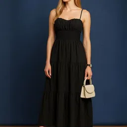 Mast & Harbour Women Shoulder Straps Fit & Flare Maxi Dress-picture-38