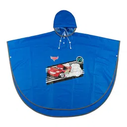 Yellow Bee Boys Pixar Cars Printed Hooded Rain Poncho With Reflective Safety Strip-picture-1