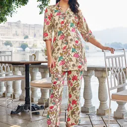VIBE VISION Printed Tunic With Trouser Co-Ords-13